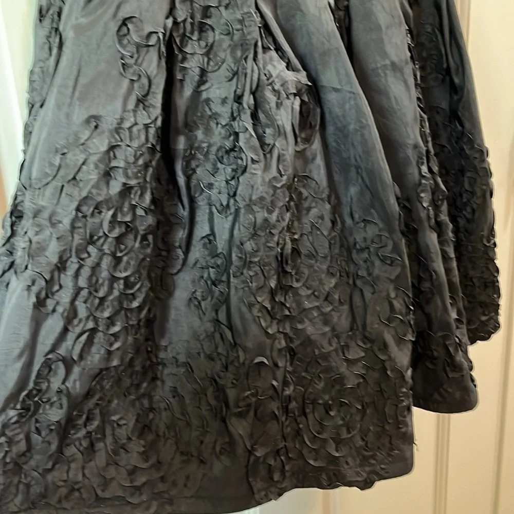 Adrianna Papell Fit and Flare Swirl Rosette Mini Dress - Size 4P